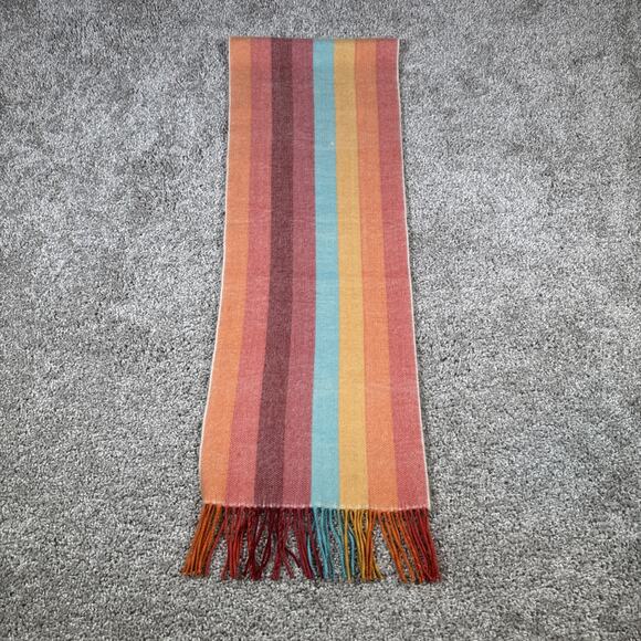 100% cashmere scarf - made in England 64”x12” (70”x12”)Rainbow Colors Theme - Picture 4 of 8